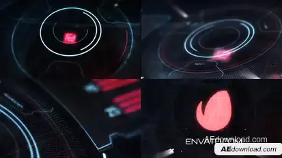 Hi-Tech HUD Logo Reveal Logo Stings template preview