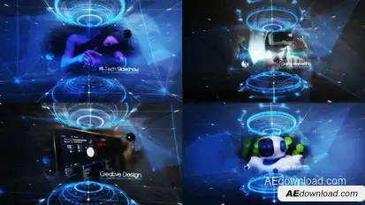 Hi-Tech Slideshow Intro Video Displays template preview