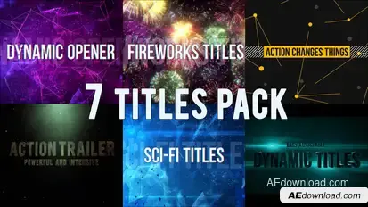 HI-TECH TITLES PACK Titles template preview