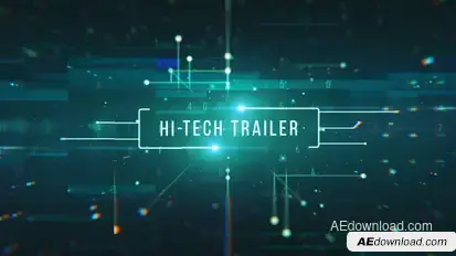 Hi-Tech Trailer Titles template preview