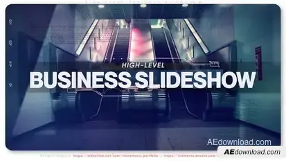 High-Level Business Slideshow Video Displays template preview