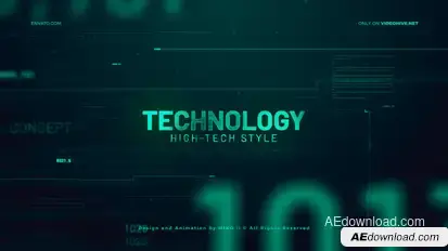 High Technology Promo Slideshow Video Displays template preview