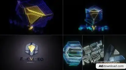 Hightech Company Logo Intro Logo Stings template preview