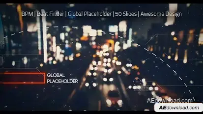 Videohive HighTeck BPM Slideshow Video Displays template preview