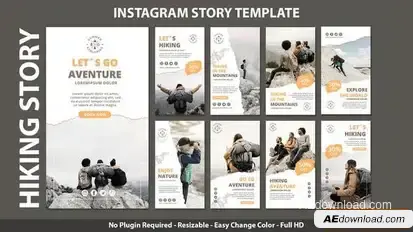 Hiking stories Openers template preview
