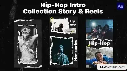 Hip-Hop Intro Collection Story & Reels Openers template preview