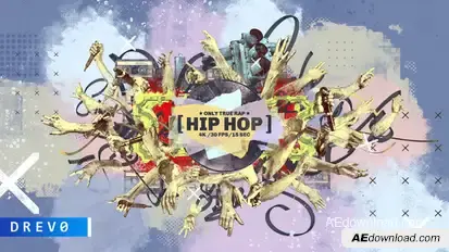 Hip-Hop Intro/ True Rap Music/ City/ New York/ Brush/ Gangsta/ Dynamic/ Street/ Basketball/ Urban Openers template preview