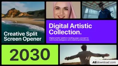 Hip Hop Multiscreen Opener Video Displays template preview