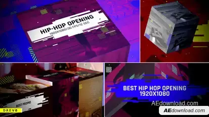 Hip-Hop Opening/ Music Intro/ Rap/ Dance/Action/ Electronic/ Party Promo/ Box/ Festival/ Glitch TV I Openers template preview