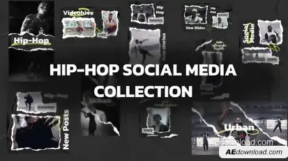 Hip-Hop Social Media Collection Openers template preview