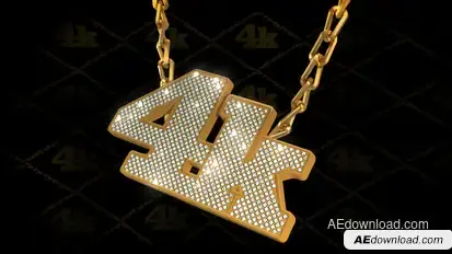 Hip-Hop Style Bling-Bling 3D Pendant on Chain Logo Stings template preview