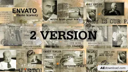 Historical photography Video Displays template preview