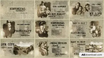 Historical Photography  Video Displays template preview