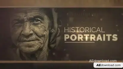 Historical Portraits Slideshow Openers template preview
