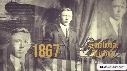 Historical Slideshow Video Displays template preview