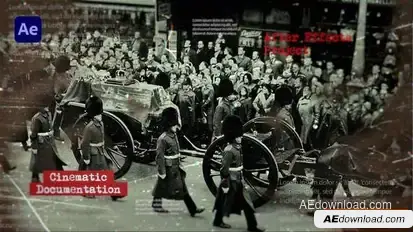 Historical Slideshow - Vintage Documentary Openers template preview
