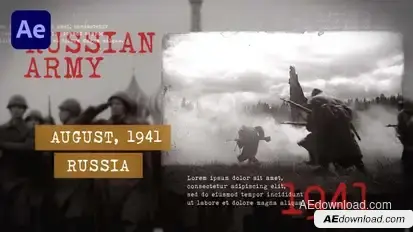 Historical Slideshow | Wolrd War | Vintage Documentary Video Displays template preview
