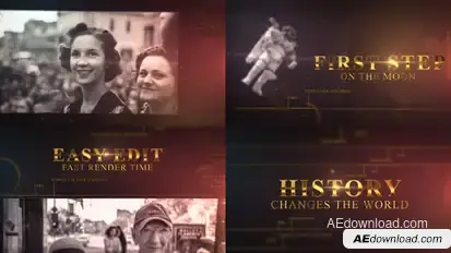 History Changes the World Video Displays template preview