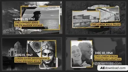 History Documentary Slideshow Template Video Displays template preview