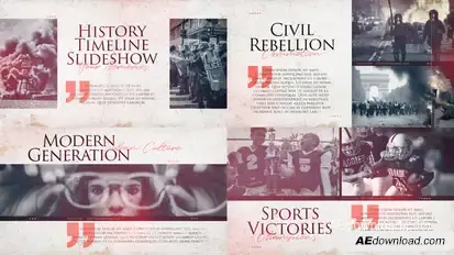 History Documentary Timeline Video Displays template preview