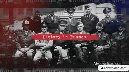 Brush History Slideshow / Retro Vintage Opener / Old Memories Photo Album / World War Openers template preview