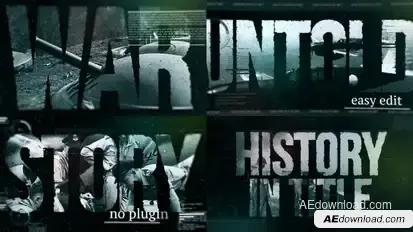 History in Title Video Displays template preview