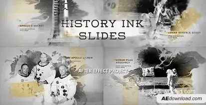 History Ink Slides Video Displays template preview