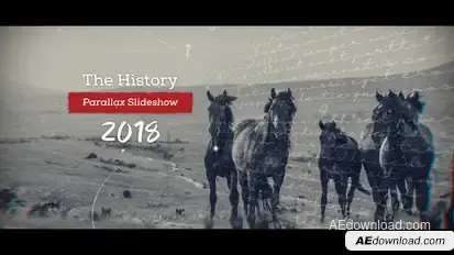 History Parallax Slideshow Video Displays template preview