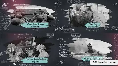 History Slideshow Video Displays template preview