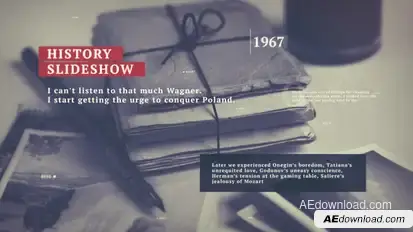 Modern History Slideshow Video Displays template preview