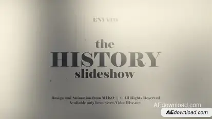 History Slideshow Video Displays template preview