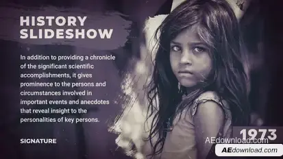 History Slideshow Video Displays template preview