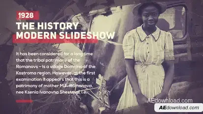 History Slideshow Video Displays template preview