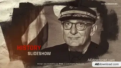 History Slideshow Video Displays template preview