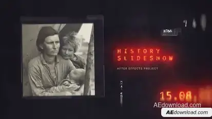 History Slideshow Video Displays template preview