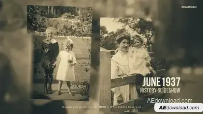 History Slideshow Video Displays template preview