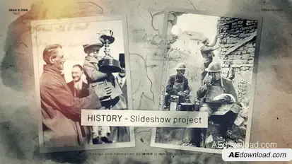 History Slideshow 4K Video Displays template preview