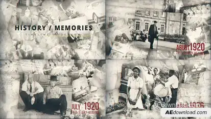 History Slideshow Video Displays template preview