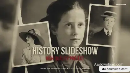 History Slideshow Video Displays template preview