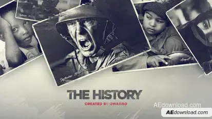 History Slideshow Documentary Timeline Video Displays template preview