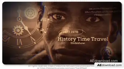 History Time Travel Slideshow Openers template preview