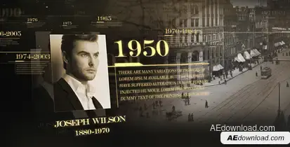 History Timeline Video Displays template preview