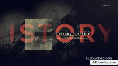 History Timeline Video Displays template preview