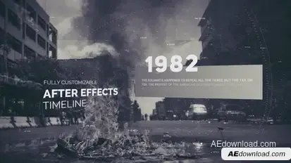 History Timeline Video Displays template preview