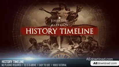 History Timeline Video Displays template preview