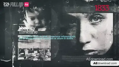 History Timeline Video Displays template preview