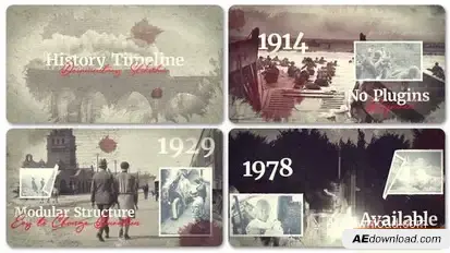 History Timeline Documentary Slideshow Openers template preview