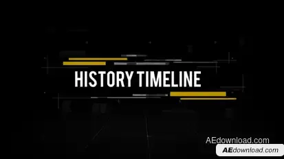 History Timeline Presentation Video Displays template preview