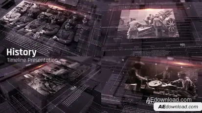 History Timeline Presentation Video Displays template preview