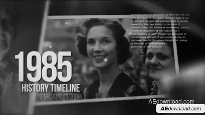 History Timeline Slideshow - Pictures from the Past Video Displays template preview
